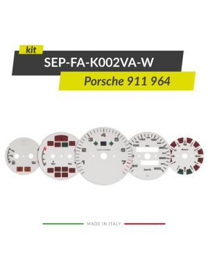 Kit di fondini bianchi per cruscotti Porsche 911 964