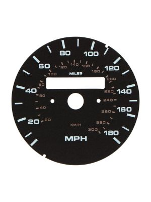 Porsche 911 964 Carrera 2, 964 Carrera 4, 964 Turbo 3.3, 964 Turbo 3.6, 964 Turbo S and 993 Carrera 2, 993 Carrera 2 S, 993 Carrera 4, 993 Carrera 4 S, 993 Targa Turbo S, 993 Turbo, 993 Turbo Cabriolet 3.6 speedometer dial disc