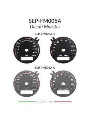 Colori disponibili fondino contachilometri Ducati Monster 620, 800, 900, 1000