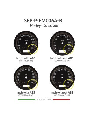 Versions comparison of the black gauge face for Harley-Davidson speedometers restoration (103mm diameter - 2006-2013 models)