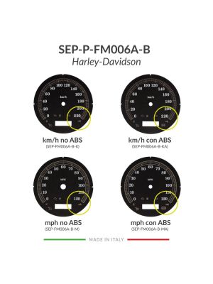 Confronto versioni fondino nero per restauro tachimetro Harley-Davidson (diametro: 103mm - 2006-2013)