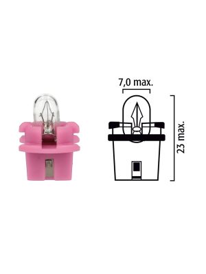 Schema lampadina per cruscotto B11d-T7 14V 1CP base rosa