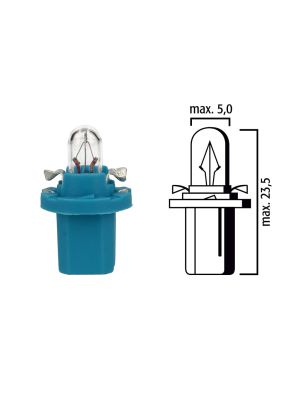 Schema lampadina per cruscotto BX8,5d 12V base azzurra