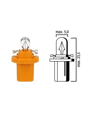 Schema lampadina per cruscotto BX8,5d 12V base gialla