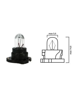 Schema lampadina per cruscotto F4,8 12V base nera