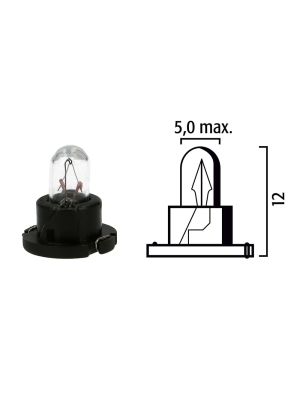 Schema lampadina per cruscotto HRQ 14V base nera