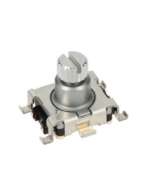 Encoder di ricambio con tasto a pressione per camper control unit VW California T5 e T6. Dimensioni: 15x18x14h mm - 15 ppr - 30 fermi