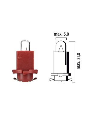 Lampadina per quadri strumenti con base marrone EBS-R6 24V 1,2W