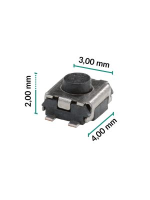 Micropulsante 3x4x2mm - Confezione da 5 pz (normalmente aperto)