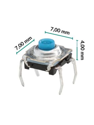 Micropulsante 7x7x4mm - Confezione da 5 pz (normalmente aperto)