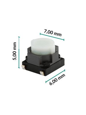 Micropulsante 6x7x5mm - Confezione da 5 pz (normalmente aperto)