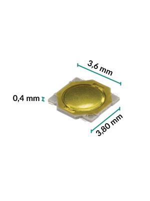 Micropulsante 3,6x3,8x0,4mm - Confezione da 5 pz (normalmente aperto)
