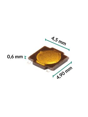 Micropulsante 4,9x4,5x0,6mm - Confezione da 5 pz (normalmente aperto)