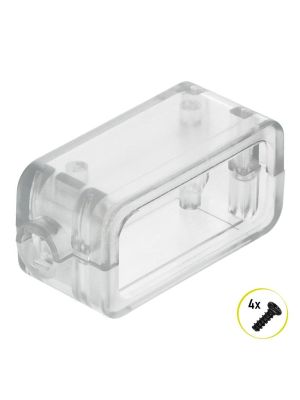 Polycarbonate shell for electronics with cable grommet