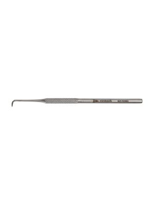 Steel probe with flat curved tip