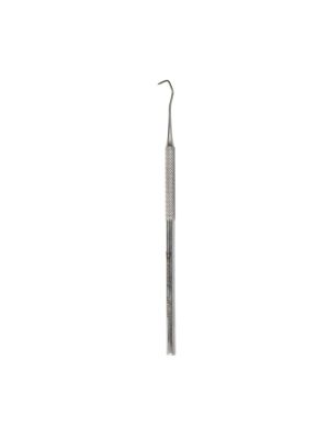Steel probe with flat triple curved tip