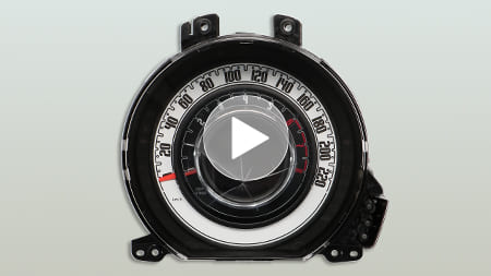 How to replace Fiat 500 and Abarth 500, 595, 695 broken instrument panels lens with SEI-C066-01 replacement