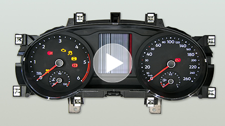 Come riparare i quadri strumenti Volkswagen Tiguan MK2 (AD / BW) con display TFT a colori difettoso con il ricambio SEI-DISP125